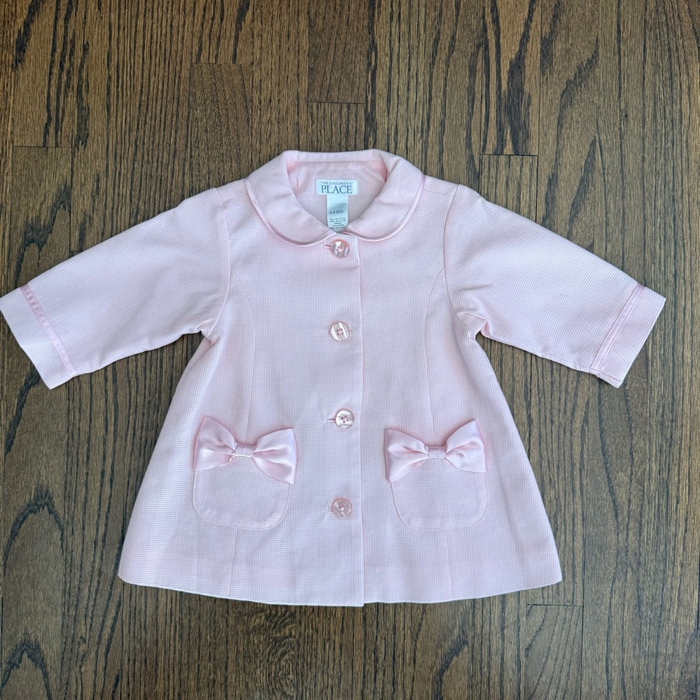 Children’s Place Baby Coat with Bow Pockets, NWT size 6-9 mo
